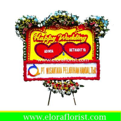 Bunga Papan Happy Wedding EJKTW-012
