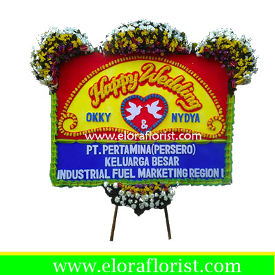 Bunga Papan Ucapan Pernikahan EJKTW-016 Bunga Papan Ucapan Pernikahan EJKTW-016