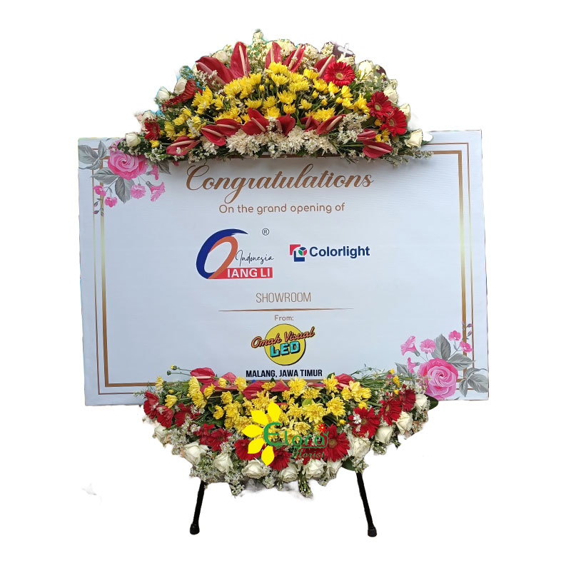 PPLC-002-putih1 PPLC - 002 Papan Printing Congratulation Bunga Segar - Gambar 1